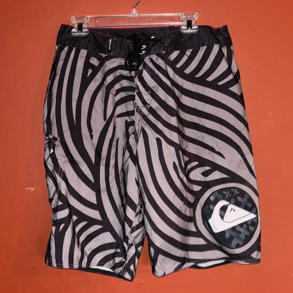 Quicksilver Swim Trunks, Men’s 34, Black and Gray